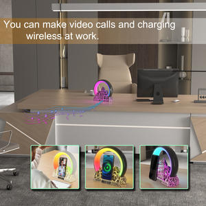 Nuevo Reloj Despertador Multifunción 2026 con Efectos de Grietas Volcánicas, Decoración para el Hogar, Control por Aplicación, Altavoz RGB BT, Cargador Inalámbrico de 15W - Product Image 3