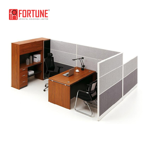 Prueba de sonido de partición alta privado en forma de U de la estación de trabajo con gabinete - Product Image 3