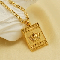 Collar de Moda con Colgante Cuadrado de Letras del Alfabeto, Cadena con Iniciales, Concha Rosa, Chapado en Oro de 18K, Acero Inoxidable, Joyería para Mujer