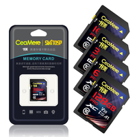 Carte mémoire SD Ceamere 4 Go-256 Go haute vitesse classe 10 U3 en plastique pour appareil photo numérique