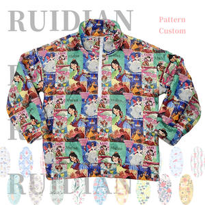 Зимняя куртка-пуловер унисекс для девочек и малышей, 2026, с индивидуальным принтом, в клетку, светло-зеленый камуфляж, флис, на молнии до середины груди - Product Image 3