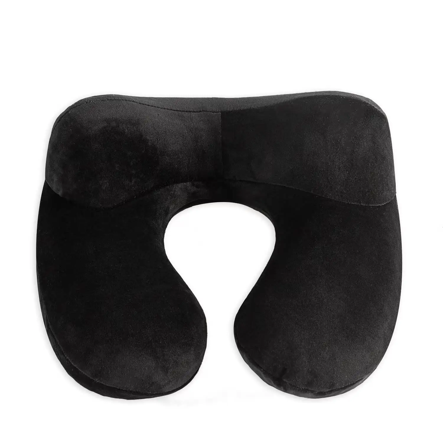 Cheap Head Support Soft Inflatable Travel Pillow for Sleeping Rest Airplane Car with Velvet Washable Cover Carrying Bag