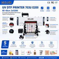 Imprimante UV DTF 703U I3200 60-65cm 3xI3200 pour l'impression numérique d'étiquettes en cristal, de bouteilles et de cadeaux