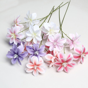 Flor de Magnolia Artificial Lichao, Rama Individual, Flor de Seda Realista, Decoración para Bodas y Hogar, Arreglo Floral - Product Image 2