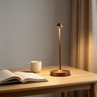 Lampe de table moderne en forme de champignon, rechargeable, LED sans fil, portable, pour intérieur/extérieur, restaurant, lumière décorative d'appoint