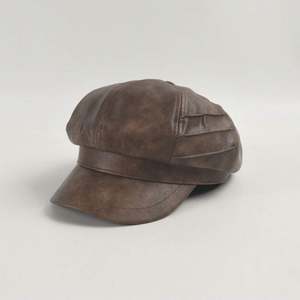 Gorro Newsboy de Cuero PU Estilo Británico Vintage de Moda 2024 para Mujer, Boina de Moda para Otoño e Invierno - Product Image 6