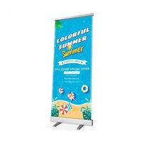 Support de bannière déroulante portable en aluminium de haute qualité 80x200cm, assemblage sans outil, IMPAC