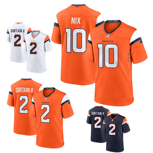 Jersey de Denver para mujer 2025, camisetas de fútbol americano personalizadas, uniformes juveniles bordados cosidos, ropa deportiva, logotipos 1977, retroceso - Product Image 1