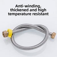 Tuyau tressé en acier inoxydable 304 personnalisé, intérieur EPDM, pression maximale 250 psi, design moderne, eau chaude et froide, flexible, pour salle de bain