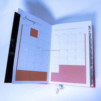 Carnet de notes personnalisé 2027 de notre usine chinoise, promotionnel, couverture rigide A5, reliure cousue avec intercalaires, journal et agenda