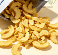 Dés de pêche jaune lyophilisés en vrac, cubes de pêche jaune FD, ingrédient fruitier naturel pour collations, pâtisseries, céréales, garnitures de yaourt