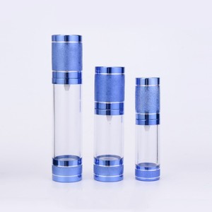 Plastica OEM <span class=keywords><strong>AS</strong></span> contenitore di imballaggio cosmetico vuoto lozione per siero nastro d'oro trasparente smerigliato 15ml 30ml 50ml flacone per pompa airless - Product Image 6