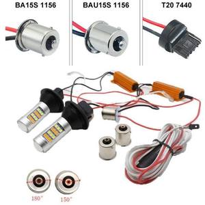 Ampoule LED de voiture T20 7443/7440 2835 42 SMD 1000LM 20W, feux de jour DRL bicolores, clignotants séquentiels, pour DC 12-24V - Product Image 4