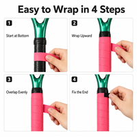 Cinta de Agarre para Raqueta de Bádminton, Pickleball, Tenis y Pádel de Alta Calidad, PU Suave, Cómoda, Antideslizante y Absorbente de Sudor