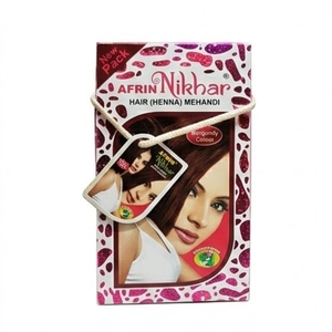 Henné pour cheveux Afrin Nikhar Bourgogne, poudre de couleur naturelle Mehandi pour femmes et hommes, longue durée, brillant, écologique, lavable, 30g - Product Image 6
