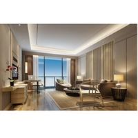 Tête de lit de meubles cinq étoiles sur mesure Lits doubles Queen Size Ensemble de meubles de chambre à coucher d'hôtel Ensembles de meubles de chambre d'hôtel