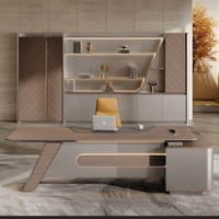 Ensemble de chaise de bureau et de bureau de direction haut de gamme - Simple, moderne, luxueux et haut de gamme, grand bureau d'ordinateur