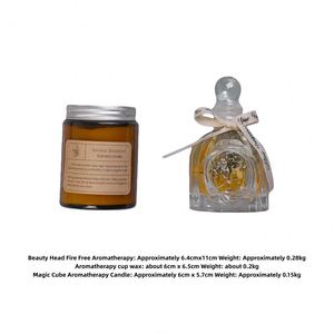 Coffret Cadeau Bougies Parfumées Bougie Boule d'Aromathérapie avec Diffuseur à Bâtonnets Orange Séché Cannelle Décoration Maison - Product Image 3