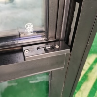 Ventana Abatible de Aluminio, Ventanas Oscilobatientes MDTTW65, Fabricante Chino, Ventana de Aluminio Moderna para Casa, Caja de Madera Europea