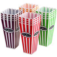 Seau et Boîte à Popcorn en Plastique de Haute Qualité, de Grade Alimentaire, avec Logo Personnalisé