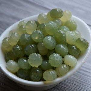 Natural Xiuyan <b>Jade</b> Carved Pumpkin Beads 12mm Spacer For DIY Bracelet <b>Bangle</b> Jewelry Accessories - Product Image 3
