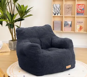 Boucle Tufted Bean Bag Couch Living Room Bean Bag China Sofas for Adults Kids Lazy Sofa Chair for Reading Stuffed with Filler