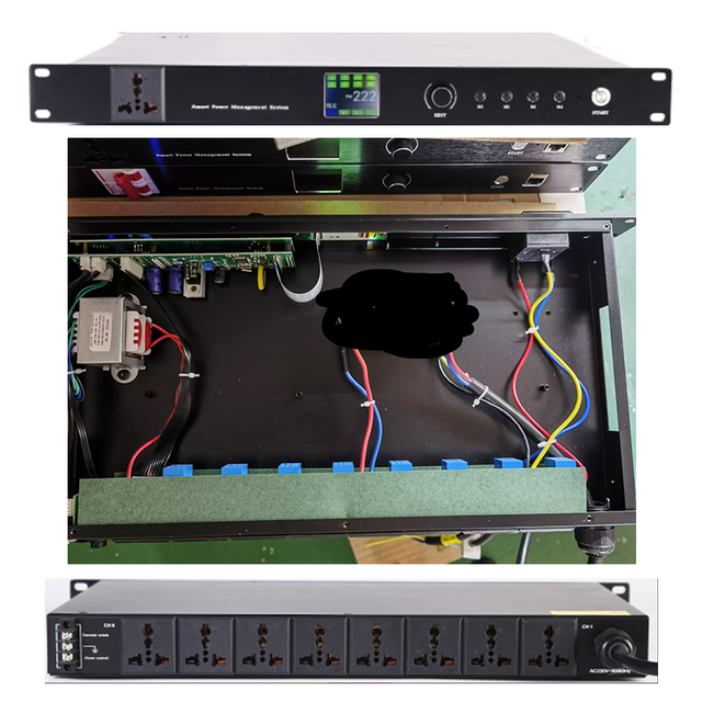 8 Outlet Audio & Video Rack Mount Pro Audio Digital Power Supply Controller Power Sequencer Conditioner Regulator