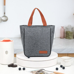 Insulated Lunch Bag Portable Foldable Cooler Bag For Work And Outdoor Use Grey Navy Blue Black - Product Image 2