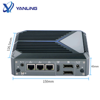 2025 tendance sans ventilateur J6412 Quad Core boîte industrielle PC DDR4 Triple 2.5G LAN Triple affichage M.2 Terminal libre-service