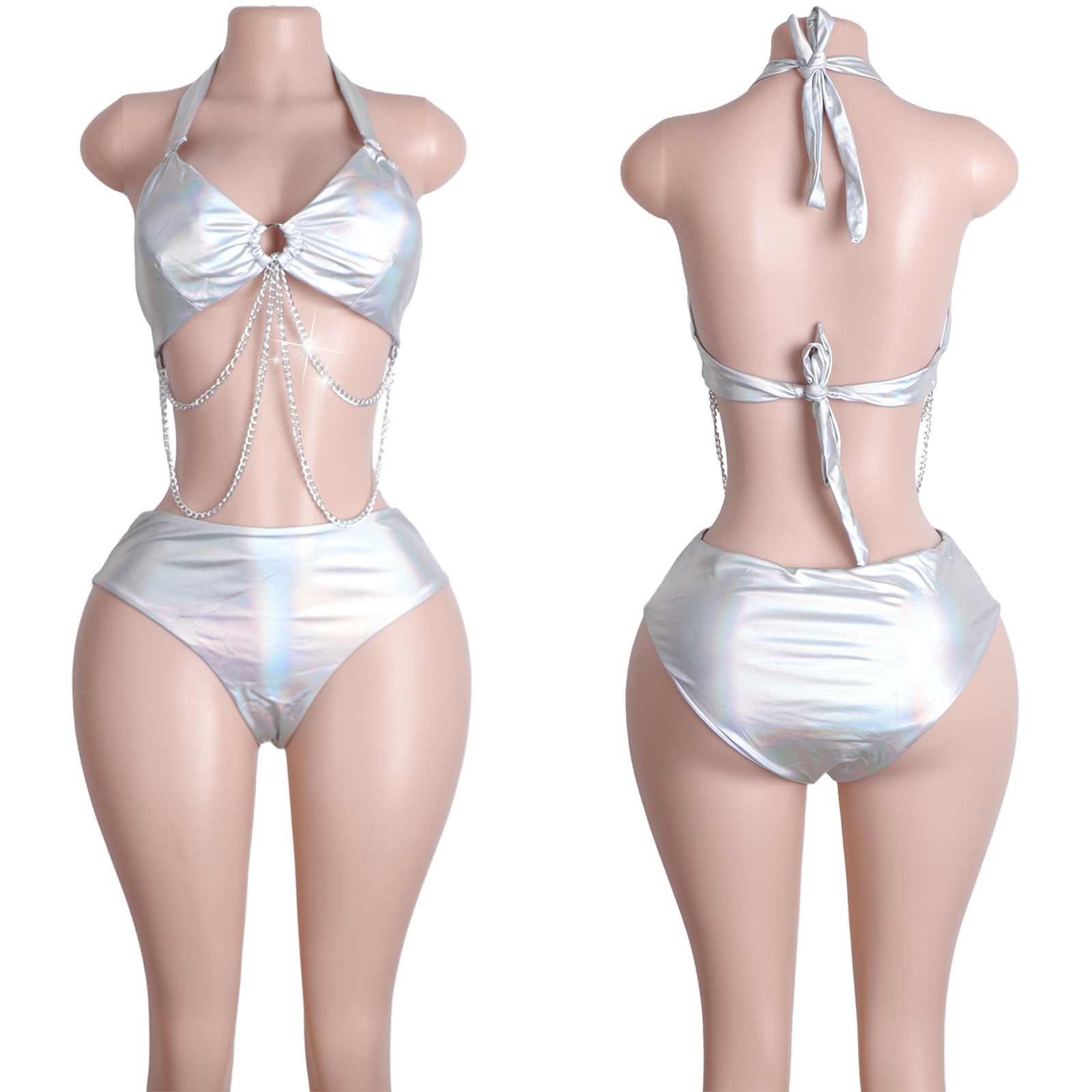 sexy silver lingerie Lingerie Sexy Demon Girl Costumes Naughty Devil Jumpsuit Bodysuits Dress  Cosplay