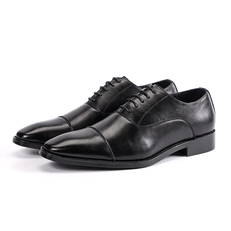 Scarpe in pelle fatte a mano per uomo business dress oxford personalizzazione logo walking style