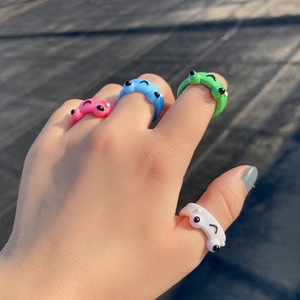 Anillos Divertidos y Gruesos con Forma <span class=keywords><strong>de</strong></span> Animales, Regalo Infantil, Anillos <span class=keywords><strong>de</strong></span> Resina Coloridos con Dibujos Animados <span class=keywords><strong>de</strong></span> Ranas para Niñas - Product Image 3