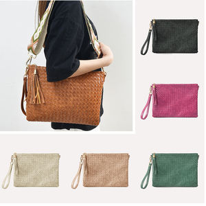 定制复古PU皮革编织包多用手拿包单肩包 - Product Image 6