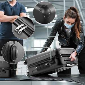 Ensemble de 3 pièces de bagages à roulettes en ABS avec logo personnalisé en gros d'usine valise d'affaires antivol pour le voyage <span class=keywords><strong>des</strong></span> garçons échantillon gratuit - Product Image 6