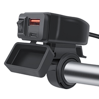 Chargeur USB Moto QCPD Avec Interrupteur, Chargeur Rapide Étanche Pour Guidon Automobile