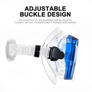 قناع غوص MASK100 مع مجموعة أنبوب تنفس جاف بالكامل للبالغين، مصنوع من السيليكون السائل بإطار واسع مضاد للتسرب ورؤية واسعة - Product Image 6