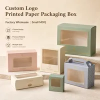 Boîte en papier personnalisée de qualité supérieure avec fenêtre transparente en PET pour l'emballage de pâtisseries haut de gamme