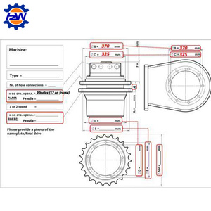 Conjunto de Motor de Transmisión Final Zhongwei YN53D00011F1 para Maquinaria de Construcción SK210 con 12 Meses de Garantía YN53D00011F1 - Product Image 1
