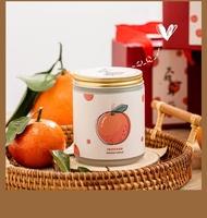 Pot en verre décoratif pour la maison bougie parfumée de marque privée bougies parfumées en cire de soja de luxe bougie promotionnelle coffret cadeau pour le festival