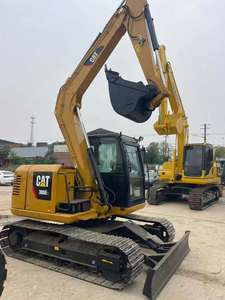Mini-excavatrice 8 tonnes d'occasion CAT 308 CAT 308E Caterpillar 308E, modèle 308C d'occasion, sur chenilles, d'origine, certifiée CE, avec brise-roche - Product Image 2