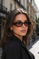 Lunettes de soleil tendance pour hommes et femmes, lunettes de soleil personnalisées de haute qualité UV400, lunettes de soleil rectangulaires |   Lunettes en nylon rétro classiques