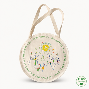 Nouveaux produits – Sac fourre-tout circulaire surdimensionné en toile de coton imprimé personnalisé pour l'hiver – Sacs à main OEM pour femmes – <span class=keywords><strong>Australie</strong></span> Weeken - Product Image 1