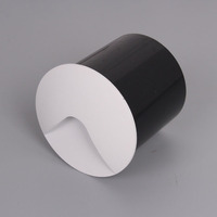 Moderne 3W LED escalier lumière cercle intérieur extérieur blanc sable noir avec faisceau étroit lampes murales en aluminium