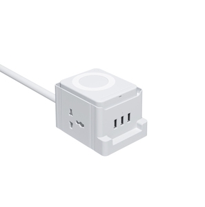 2 AC cửa hàng EU 3 USB sạc không dây bảo vệ tăng phẳng chuyển đổi mở rộng dây phẳng cắm ổ cắm điện văn phòng Nguồn cung cấp - Product Image 5