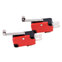 Prix usine – Micro-interrupteur rouge et noir 15A/16A avec levier à rouleau métallique 6,3 mm et bornes à connexion rapide pour contrôle moteur