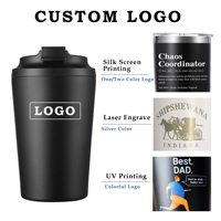 Nouveaux produits 2025 12oz tasse à café de voyage Double paroi isolée gobelets en acier inoxydable avec couvercle étanche