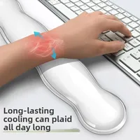 Repose-poignets ergonomique en silicone pour clavier et souris, coussin confortable et souple pour le jeu, le bureau, l'ordinateur portable