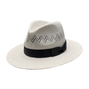 <span class=keywords><strong>Sombrero</strong></span> Panamá Tejido a Mano con Tres Partes de Paja, <span class=keywords><strong>Sombrero</strong></span> <span class=keywords><strong>Fedora</strong></span> de Ala Ancha para Hombre y <span class=keywords><strong>Mujer</strong></span>, <span class=keywords><strong>Sombrero</strong></span> de Paja Clásico Blanco - Product Image 5