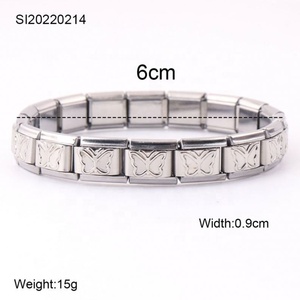 Italian Style Stainless Steel Fashionable <b>Bracelet</b> Bangle with Italian Charm for Jewelry Making - Product Image 5