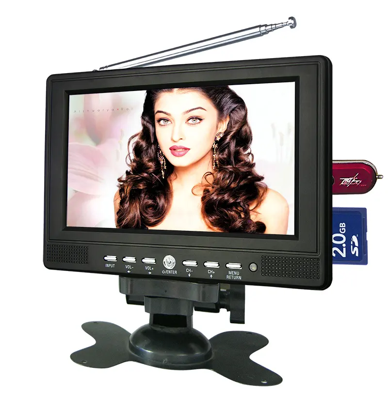 TV 16:9 7 inch siêu mỏng TFT LCD màu car monitor với 2av